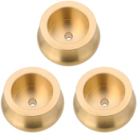 3 Pcs Mini Brass Incense Holder Gold Plate Decor