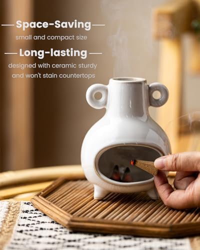 Mini Palo Santo Holder Burner White Ceramic Incense Stand