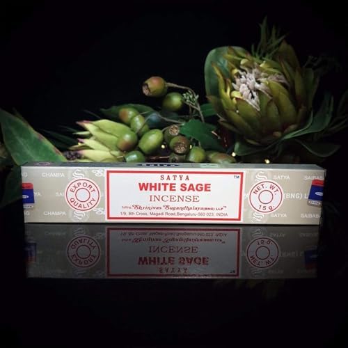 Satya Nag Champa White Sage Incense Sticks 12 Packs