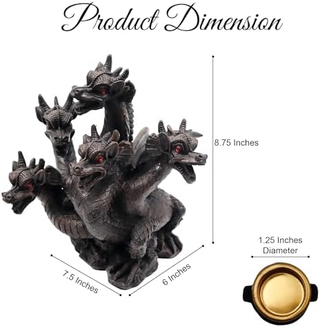 Hosley Resin Dragon Incense Burner 85 Inch Statue