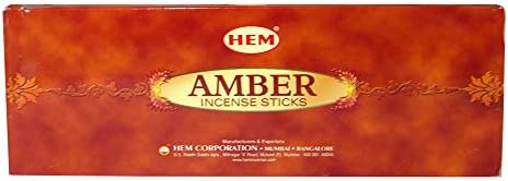 Hem Amber Incense Sticks 6 Pack - 9 Inches Long