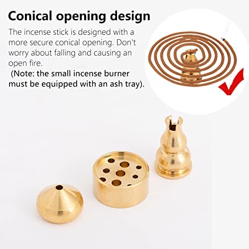3 in 1 Brass Incense Holder with Easy Emptying Design
