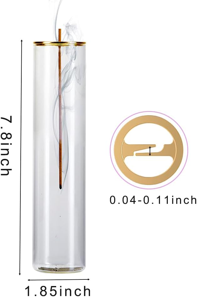 Modern Glass Incense Holder for Sticks Anti-Ash Easy to Clean Round Design