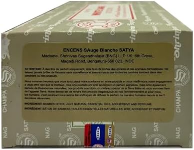 Satya Nag Champa White Sage Incense Sticks 12 Packs