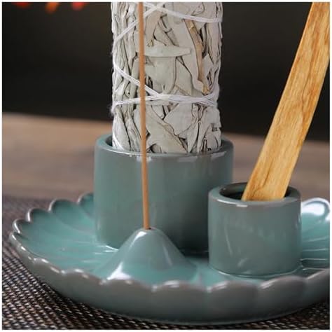 Ceramic Incense Holder with Detachable Stick Slot and Five Holes