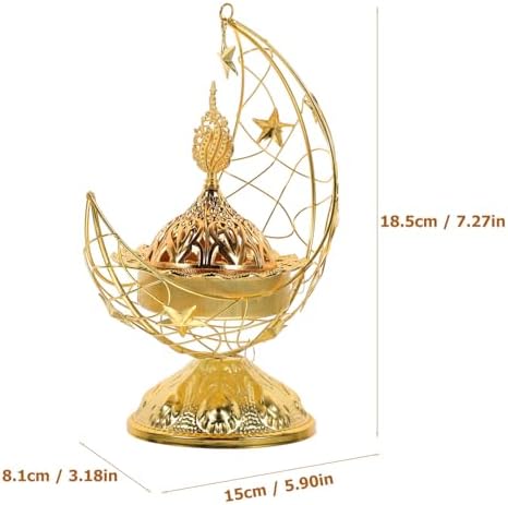 IMIKEYA Vintage Metal Incense Burner Aroma Lamp