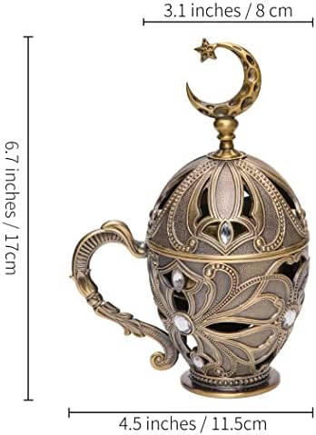 Frankincense Incense Burner with Handle for Bakhoor Myrrh Cone
