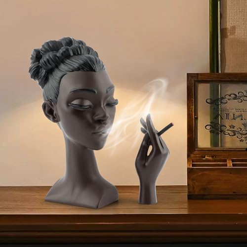 Elegant Black Woman Incense Burner for Home Decor