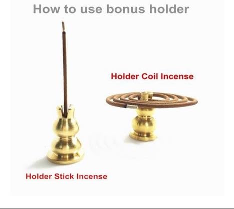 Classic Brass Incense Burner with Gourd Design