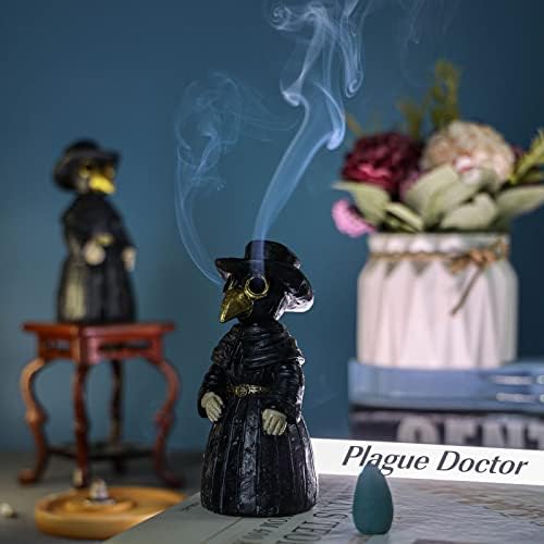 Plague Doctor Incense Burner with Smoky Eyes