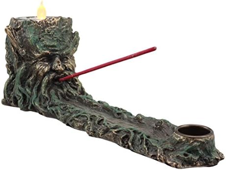 Ebros Mystic Wisteria Greenman Incense Holder Votive Candle Stand