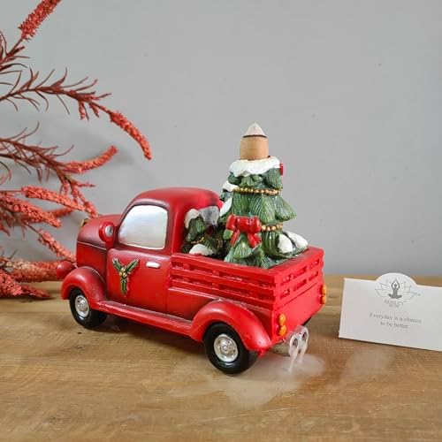 Hosley Red Truck Incense Cone Holder with 20 Cones