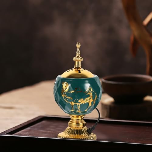 Bakhoor Electric Incense Burner - Green Middle Eastern Style