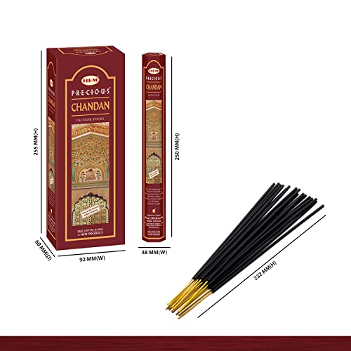 HEM Precious Chandan Incense 120 Count Pack of 1