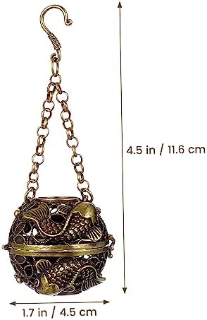 IMIKEYA Copper Incense Hanging Ball Holder