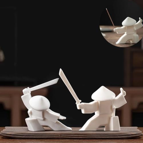 EAEDMY Samurai Figurine Decor Incense Holder