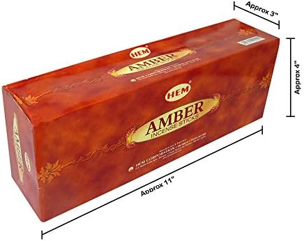 Hem Amber Incense Sticks 6 Pack - 9 Inches Long