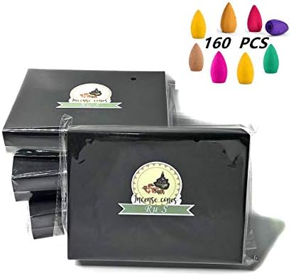 152 Pcs Backflow Incense Cones 8 Mixed Natural Scents