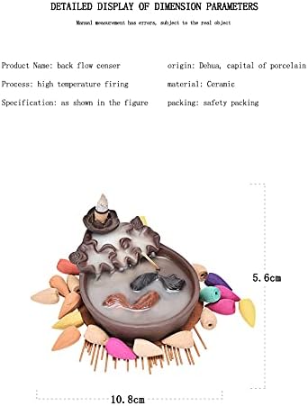 Comeon Two Fishes Incense Holder Ceramic Burner
