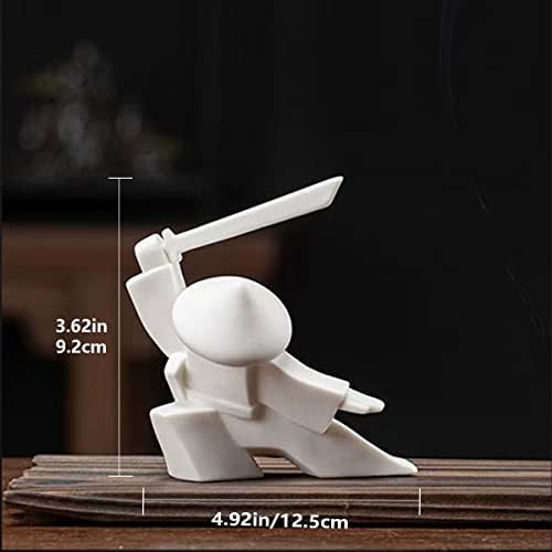 LYART Samurai Statue Incense Holder Tea Pet Decor