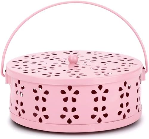 Spiral Coil Incense Burner Holder with Handle Pink