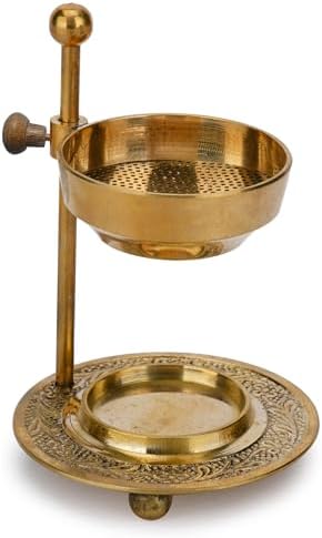Ajuny Brass Golden Incense Burner Holder