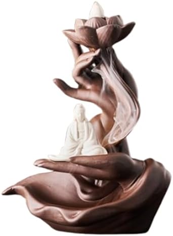 Ceramic Buddhas Hand Backflow Incense Burner - Zen Decor