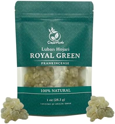 Royal Green Frankincense Hojari Incense 1 oz