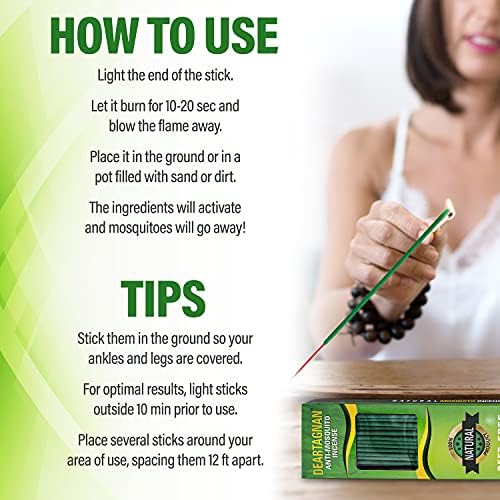 DEARTAGNAN Mosquito Repellent Incense Sticks 50 Pieces