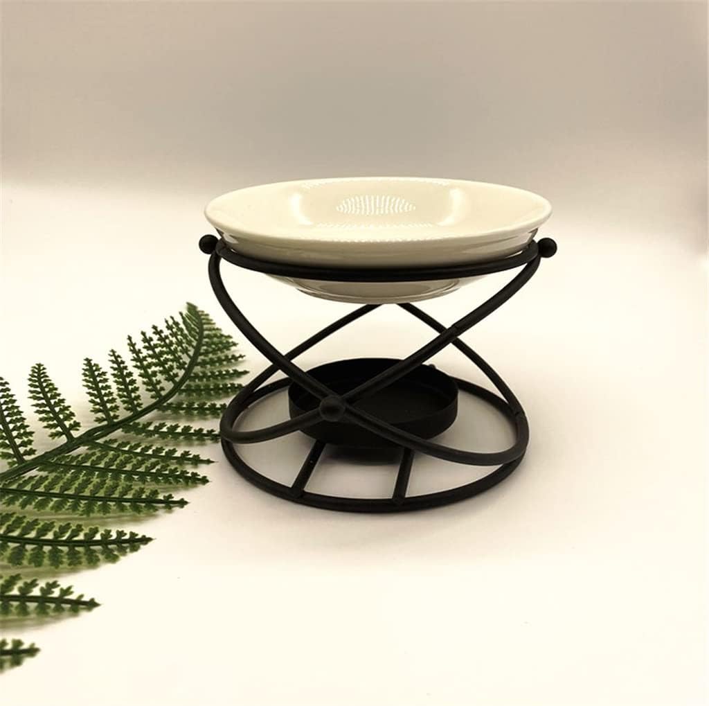 Creative Aroma Burner Oil Lamp Gold Black Ceramic Bowl