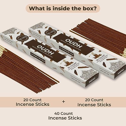 TRUMIRI Oud Incense Sticks - 40 Pieces Dual Pack