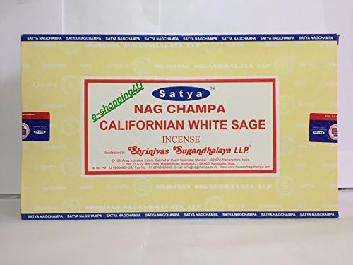 Satya Box of 12 Californian White Sage Incense Sticks
