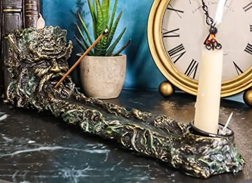 Ebros Mystic Wisteria Greenman Incense Holder Votive Candle Stand