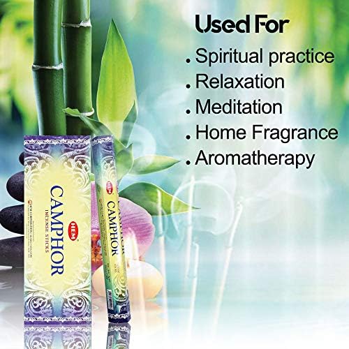 HEM Camphor Incense 6 Boxes of 20 Sticks
