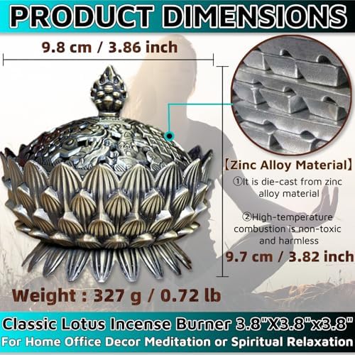 Classic Lotus Incense Burner 38 x 38 x 38