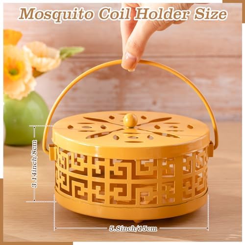 Lallisa 4 Piece Mosquito Coil Holder Yellow