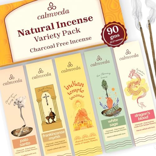 Natural Incense Sticks Variety Pack - 5 Sacred Scents