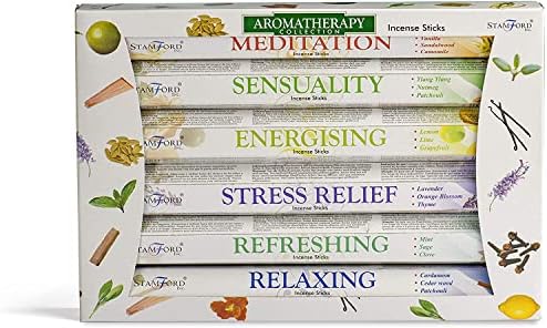 Stamford Premium Aromatherapy Hex Incense Sticks 120 Count Gift Set