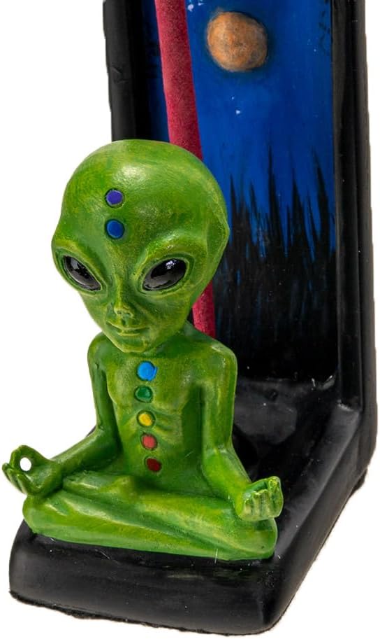 Pacific Giftware Colorful Alien Incense Holder Galactic Explorer Decor