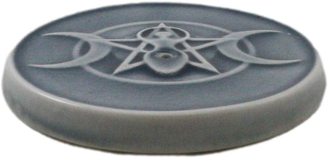Ebros Gift Triple Moon Incense Burner Figurine