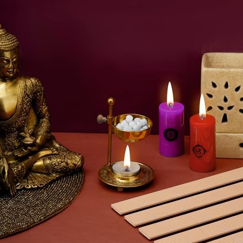 Ajuny Brass Golden Incense Burner Holder