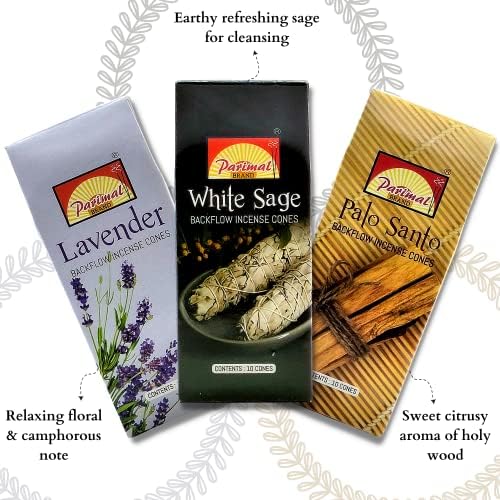 Calmveda Backflow Incense Cones - 10 Variants 100 Cones