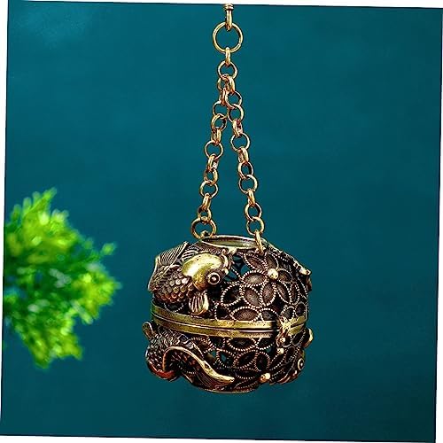 IMIKEYA Copper Incense Hanging Ball Holder