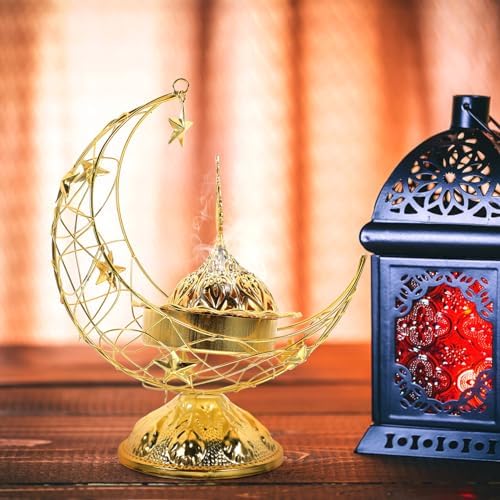 IMIKEYA Vintage Metal Incense Burner Aroma Lamp