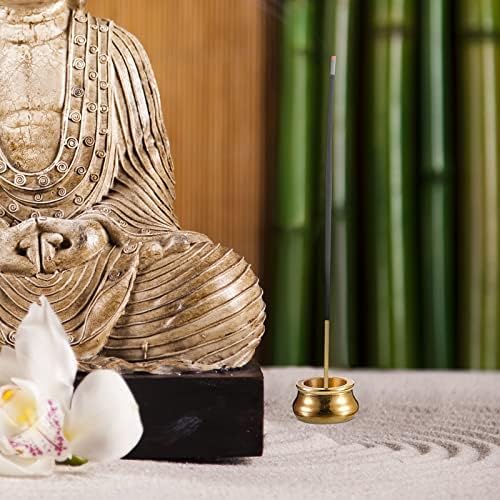 Suclain 6 Pcs Brass Incense Burner Holder for Sticks and Cones