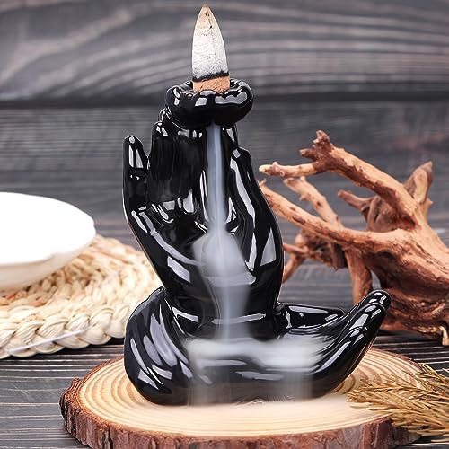 Buddha Hand Incense Burner with Waterfall Effect