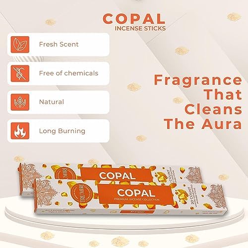 TRUMIRI Copal Incense Sticks - 40 Sticks Dual Pack