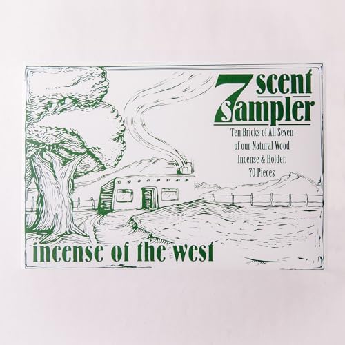 7 Natural Wood Incense Sample Set with Burner - Made in the USA