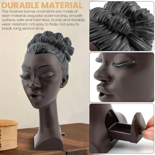 Elegant Black Woman Incense Burner for Home Decor
