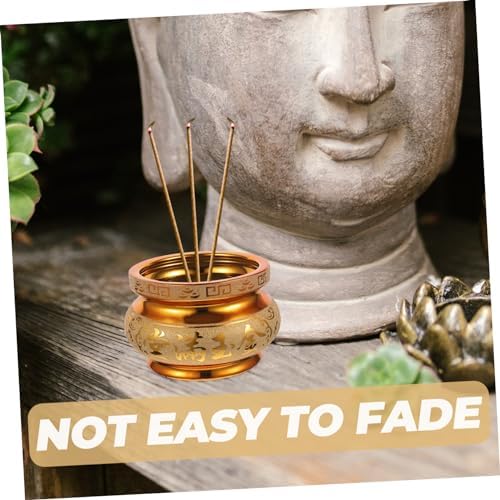 Amosfun Buddha Ceramic Incense Burner for Home and Meditation